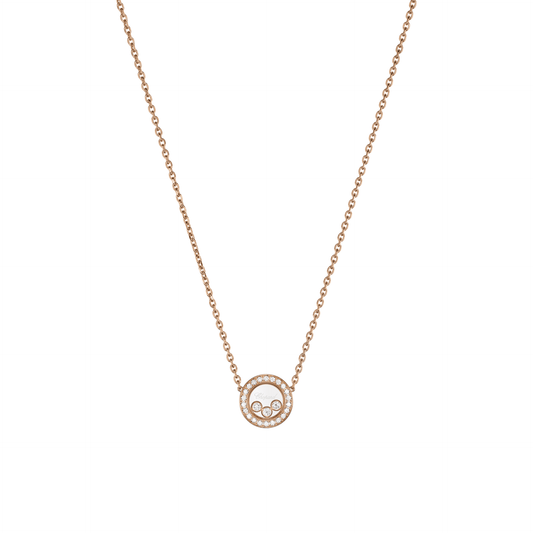 HAPPY DIAMONDS ICONS NECKLACE, ETHICAL ROSE GOLD, DIAMONDS 81A018-5201