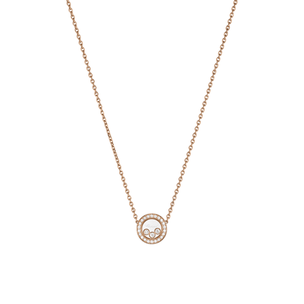 HAPPY DIAMONDS ICONS NECKLACE, ETHICAL ROSE GOLD, DIAMONDS 81A018-5201