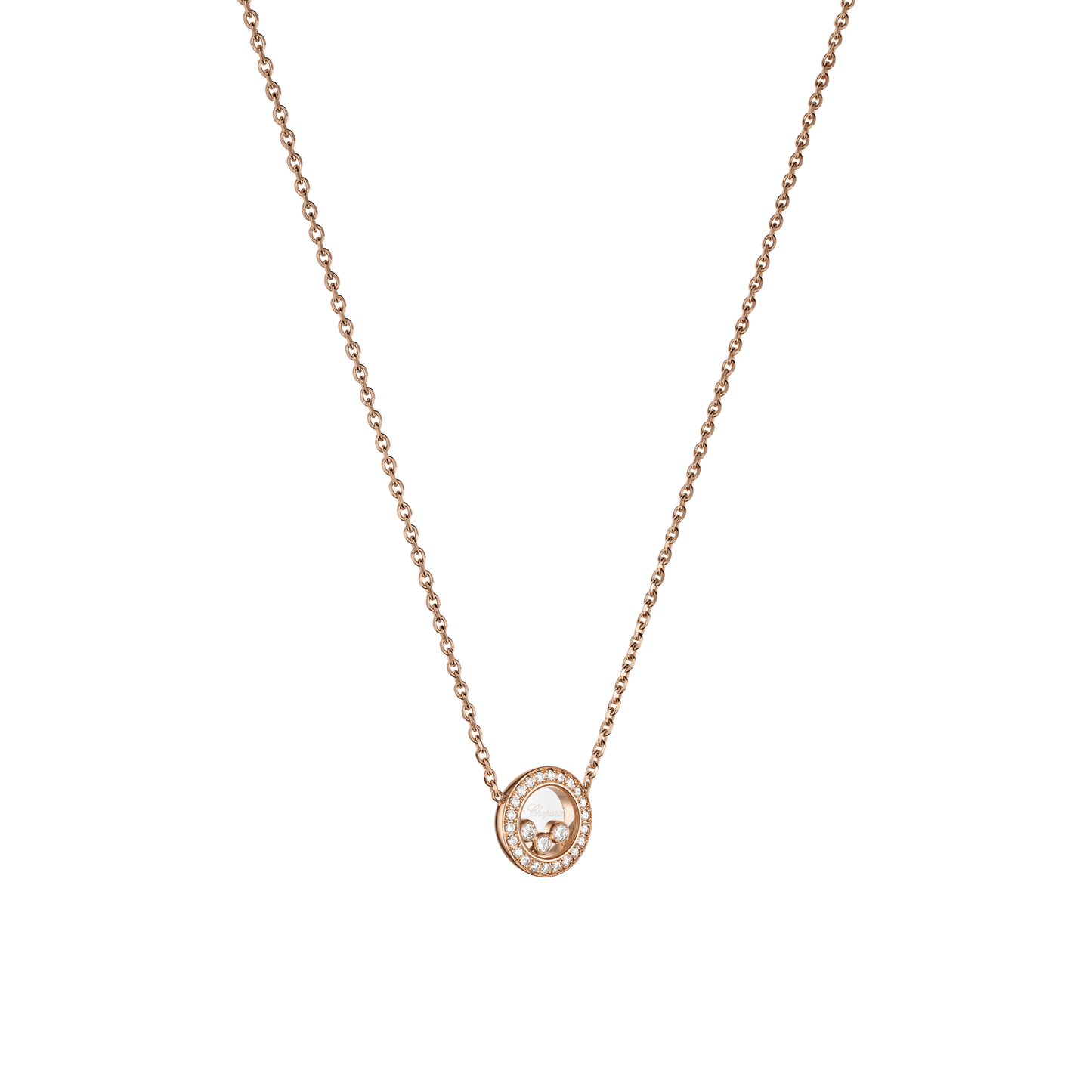 HAPPY DIAMONDS ICONS NECKLACE, ETHICAL ROSE GOLD, DIAMONDS 81A018-5201