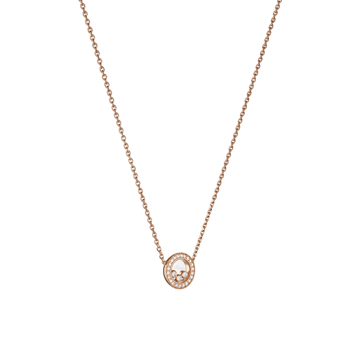 HAPPY DIAMONDS ICONS NECKLACE, ETHICAL ROSE GOLD, DIAMONDS 81A018-5201