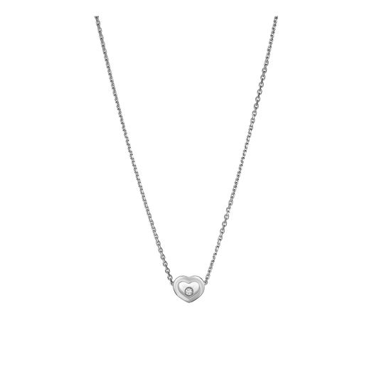 HAPPY DIAMONDS ICONS NECKLACE, ETHICAL WHITE GOLD, DIAMOND 81A054-1001