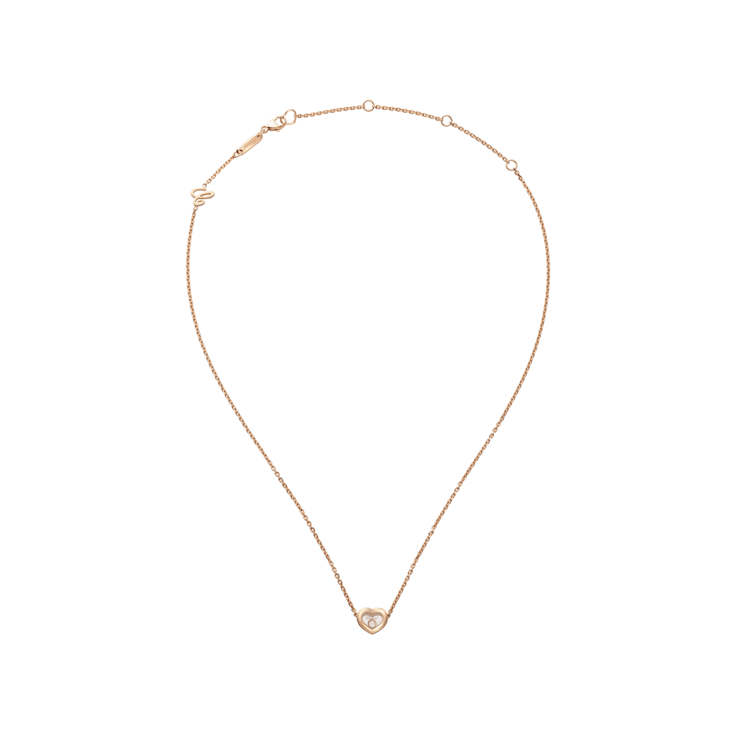 HAPPY DIAMONDS ICONS NECKLACE, ETHICAL ROSE GOLD, DIAMOND 81A054-5001