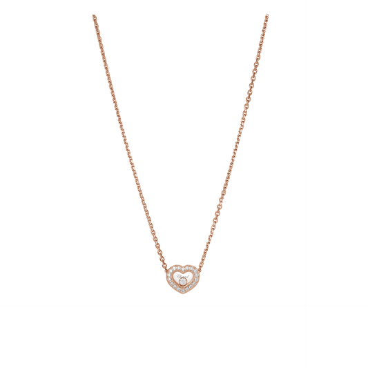 HAPPY DIAMONDS ICONS NECKLACE, ETHICAL ROSE GOLD, DIAMONDS 81A054-5201