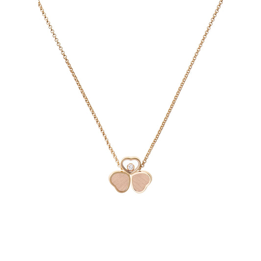 HAPPY HEARTS WINGS NECKLACE, ETHICAL ROSE GOLD, DIAMOND 81A083-5711