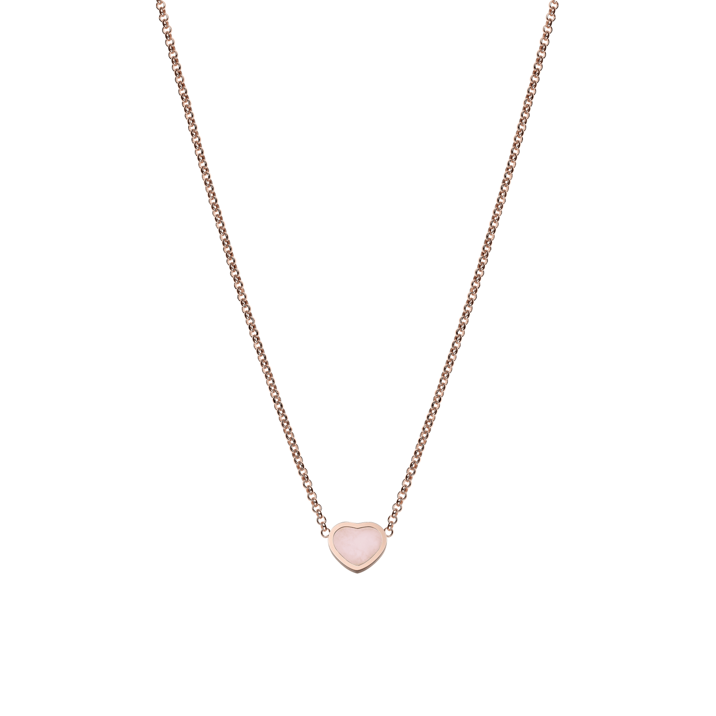 MY HAPPY HEARTS NECKLACE, ETHICAL ROSE GOLD, PINK OPAL 81A086-5620