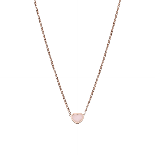 MY HAPPY HEARTS NECKLACE, ETHICAL ROSE GOLD, PINK OPAL 81A086-5620