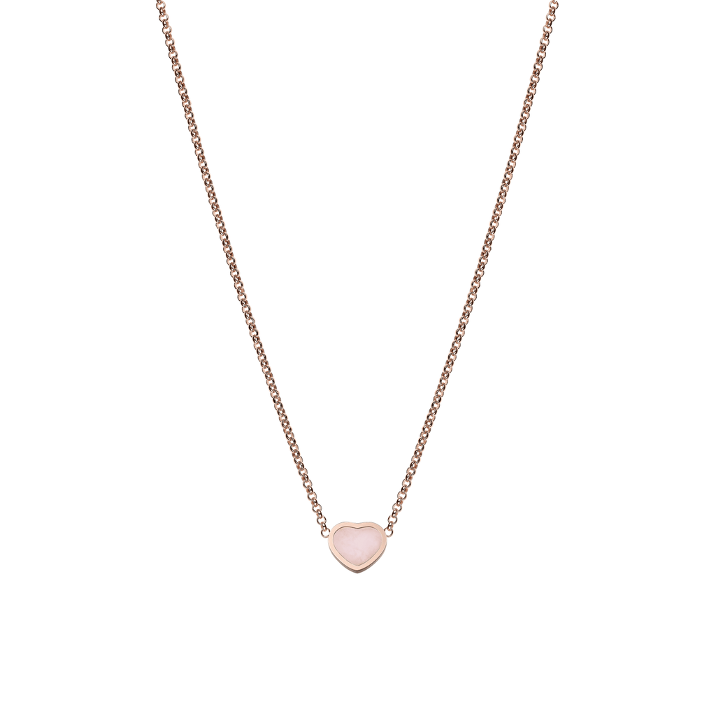 MY HAPPY HEARTS NECKLACE, ETHICAL ROSE GOLD, PINK OPAL 81A086-5620