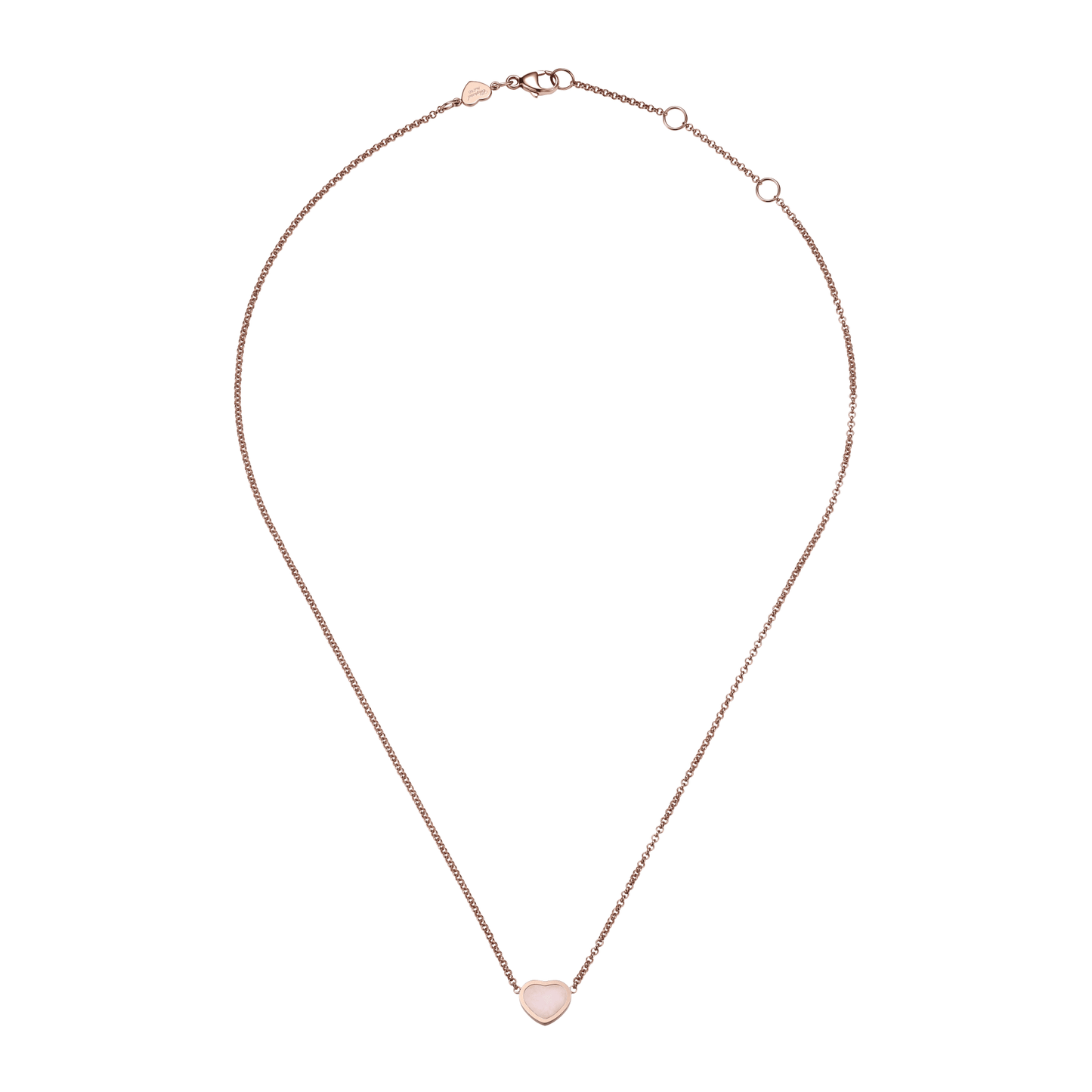 MY HAPPY HEARTS NECKLACE, ETHICAL ROSE GOLD, PINK OPAL 81A086-5620