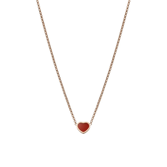 MY HAPPY HEARTS NECKLACE, ETHICAL ROSE GOLD, CARNELIAN 81A086-5801