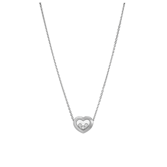 HAPPY DIAMONDS ICONS NECKLACE, ETHICAL WHITE GOLD, DIAMONDS 81A611-1001