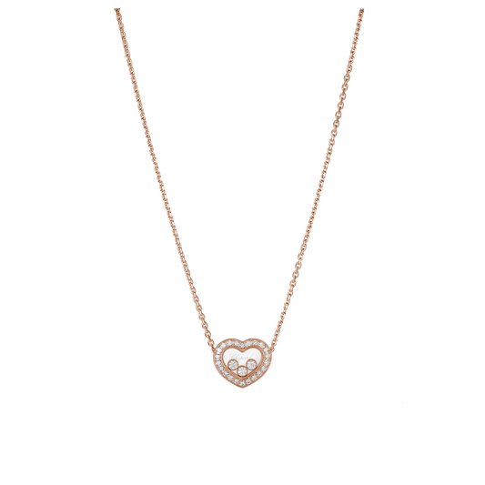 HAPPY DIAMONDS ICONS NECKLACE, ETHICAL ROSE GOLD, DIAMONDS 81A611-5201