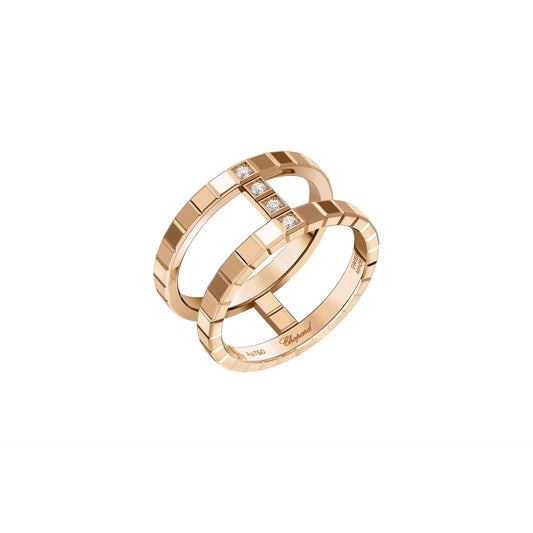 ICE CUBE RING, ETHICAL ROSE GOLD, DIAMONDS 827006-5010