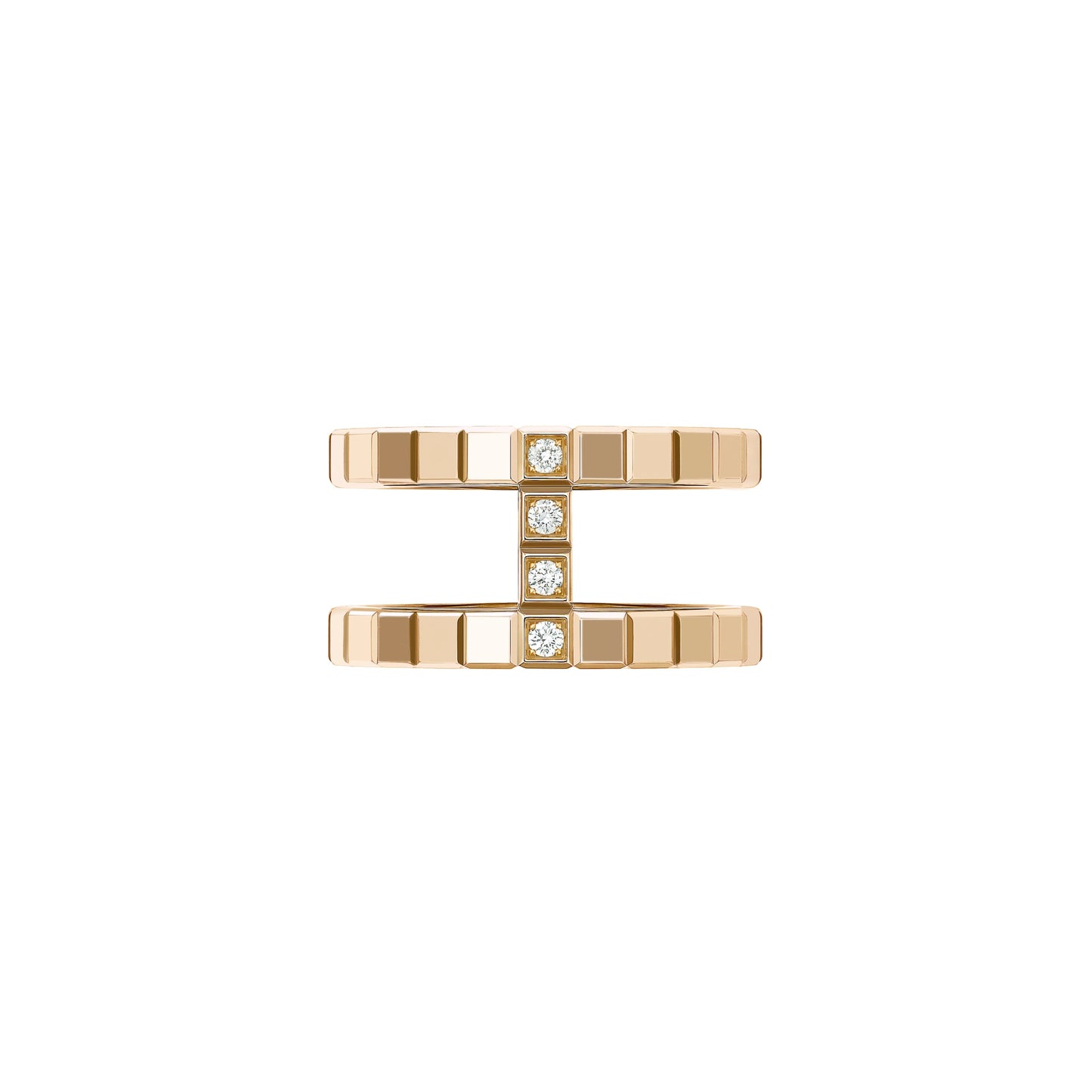ICE CUBE RING, ETHICAL ROSE GOLD, DIAMONDS 827006-5010