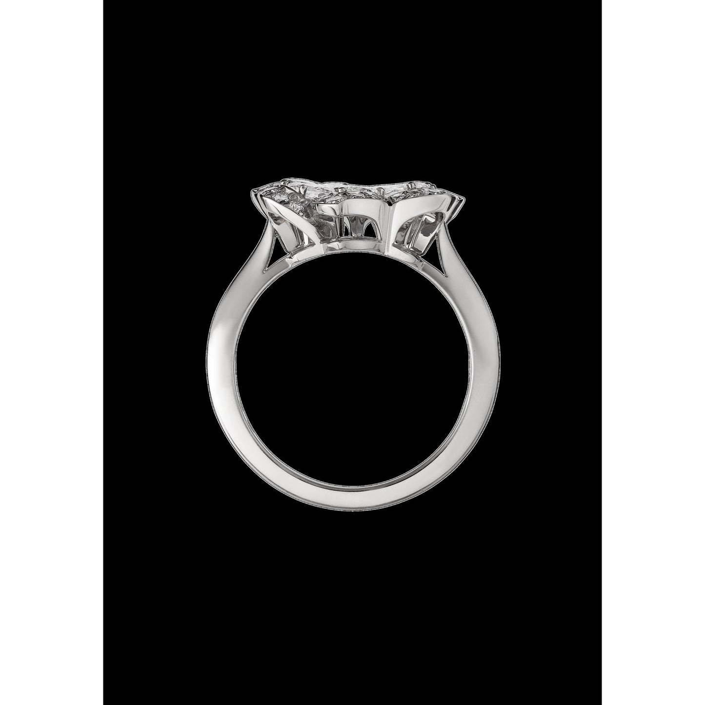 PRECIOUS LACE MINI-FROU-FROU RING, ETHICAL WHITE GOLD, DIAMONDS 828347-1010