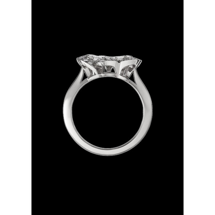 PRECIOUS LACE MINI-FROU-FROU RING, ETHICAL WHITE GOLD, DIAMONDS 828347-1010