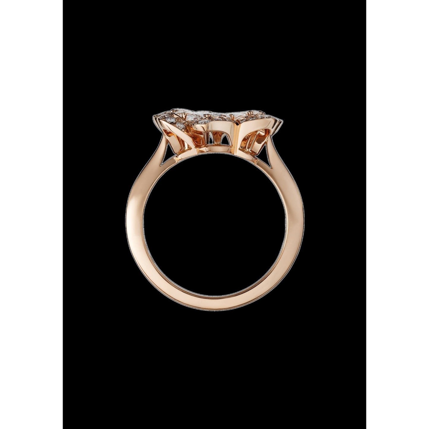 PRECIOUS LACE MINI-FROU-FROU RING, ETHICAL ROSE GOLD, DIAMONDS 828347-5010