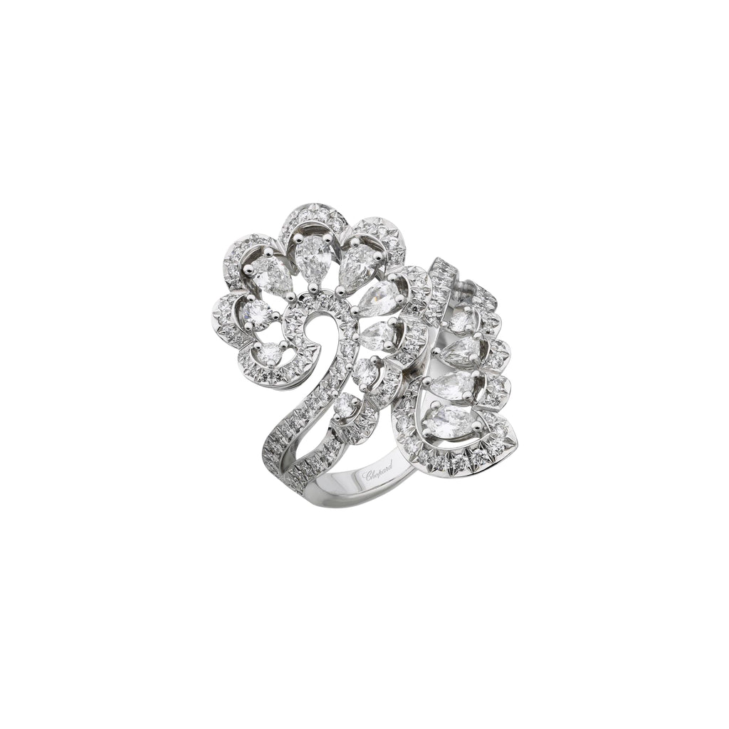 PRECIOUS LACE VAGUE RING, ETHICAL WHITE GOLD, DIAMONDS 828349-1010