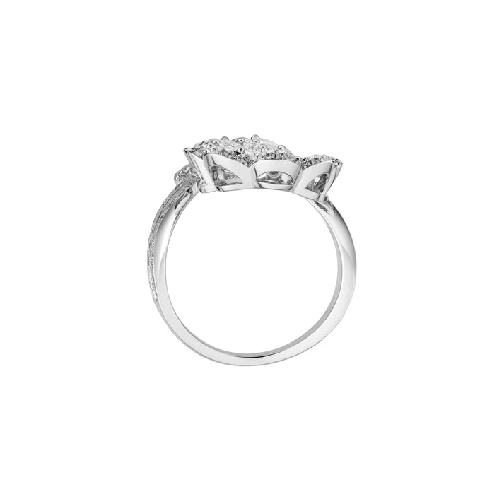 PRECIOUS LACE VAGUE RING, ETHICAL WHITE GOLD, DIAMONDS 828349-1010