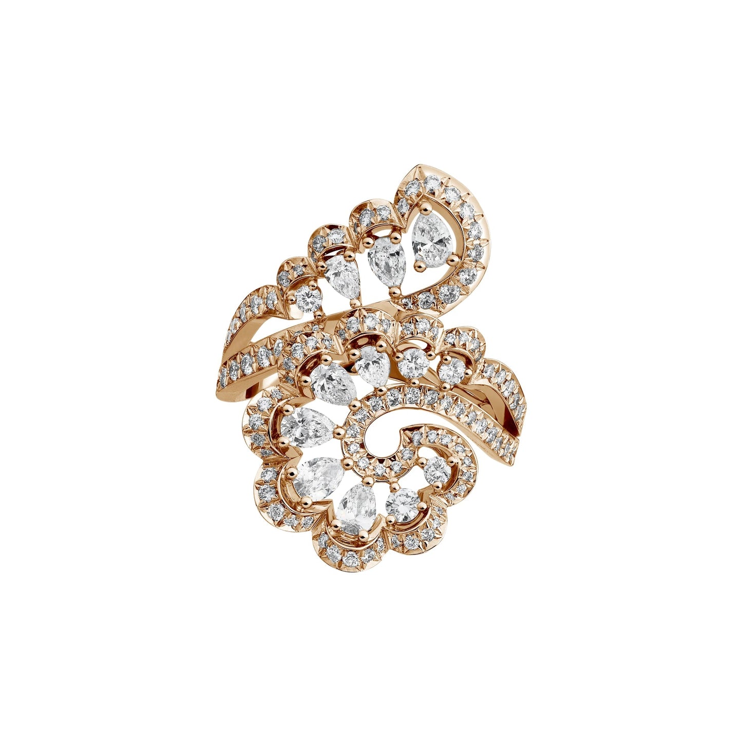 PRECIOUS LACE VAGUE RING, ETHICAL ROSE GOLD, DIAMONDS 828349-5010