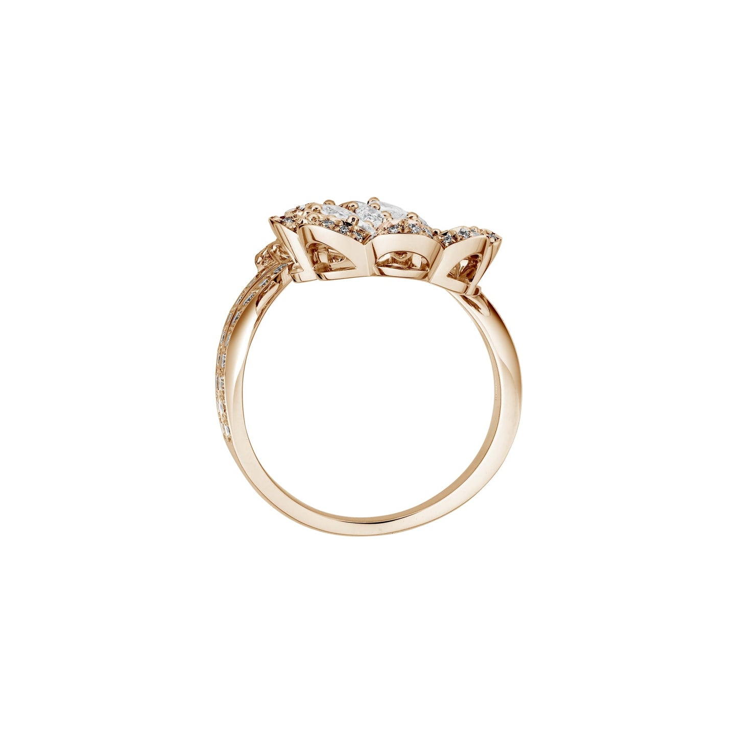 PRECIOUS LACE VAGUE RING, ETHICAL ROSE GOLD, DIAMONDS 828349-5010