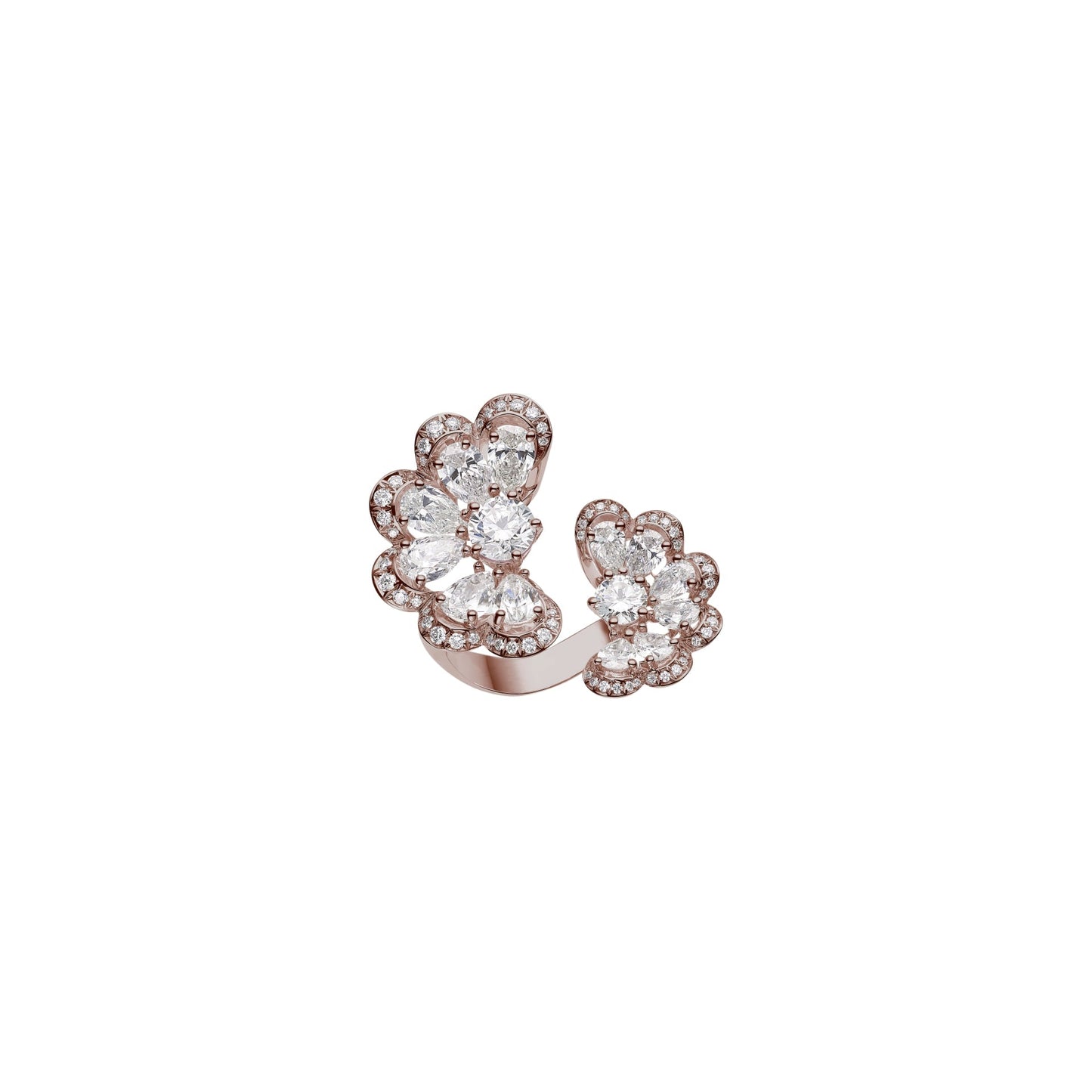 PRECIOUS LACE NUAGE RING, ETHICAL ROSE GOLD, DIAMONDS 828351-5010