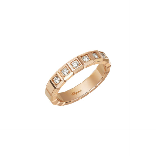 ICE CUBE RING, ETHICAL ROSE GOLD, HALF-SET DIAMONDS 829834-5039