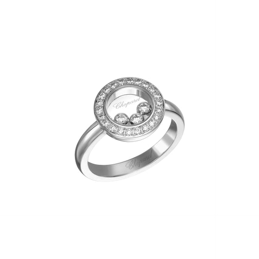 HAPPY DIAMONDS ICONS RING, ETHICAL WHITE GOLD, DIAMONDS 82A018-1200