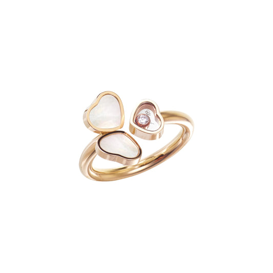 HAPPY HEARTS WINGS RING, ETHICAL ROSE GOLD, DIAMOND, MOTHER-OF-PEARL 82A083-5300