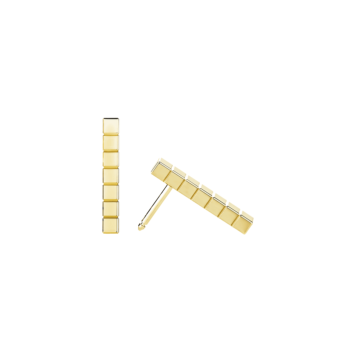 ICE CUBE EARRINGS, ETHICAL YELLOW GOLD 837702-0001