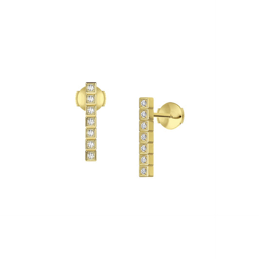 ICE CUBE EARRINGS, ETHICAL YELLOW GOLD, FULL-SET DIAMONDS 837702-0003