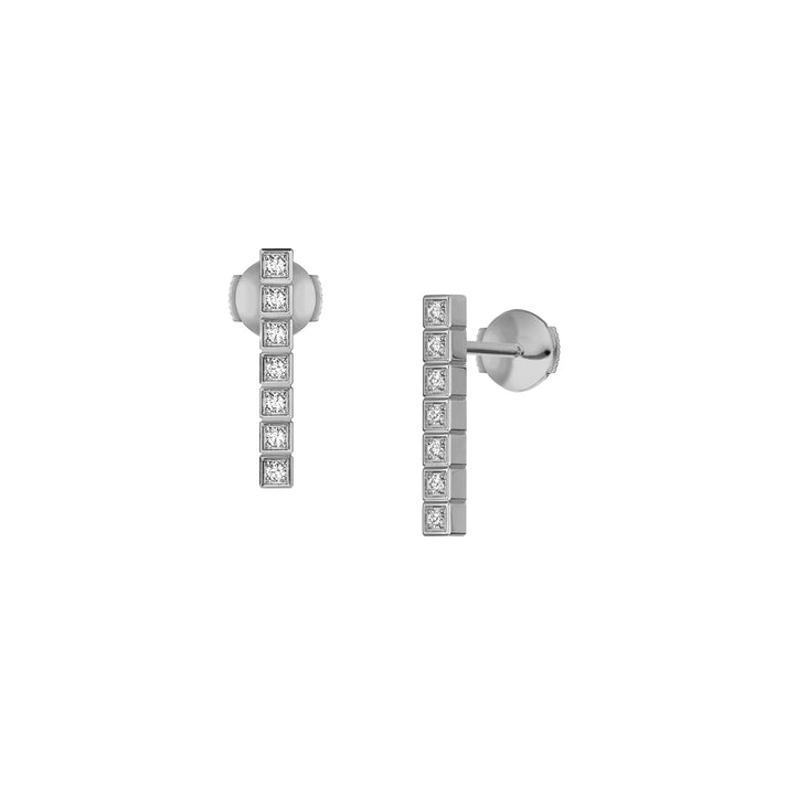 ICE CUBE EARRINGS, ETHICAL WHITE GOLD, FULL-SET DIAMONDS 837702-1003