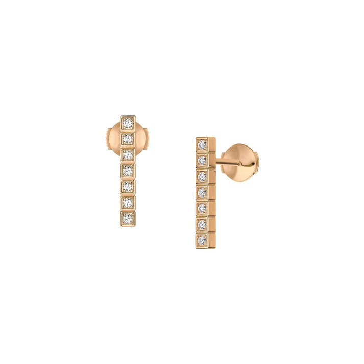 ICE CUBE EARRINGS, ETHICAL ROSE GOLD, FULL-SET DIAMONDS 837702-5003