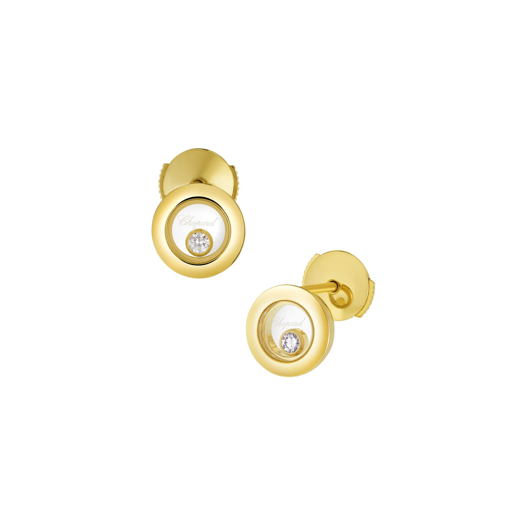 HAPPY DIAMONDS ICONS EARRINGS, ETHICAL YELLOW GOLD, DIAMONDS 83A017-0001