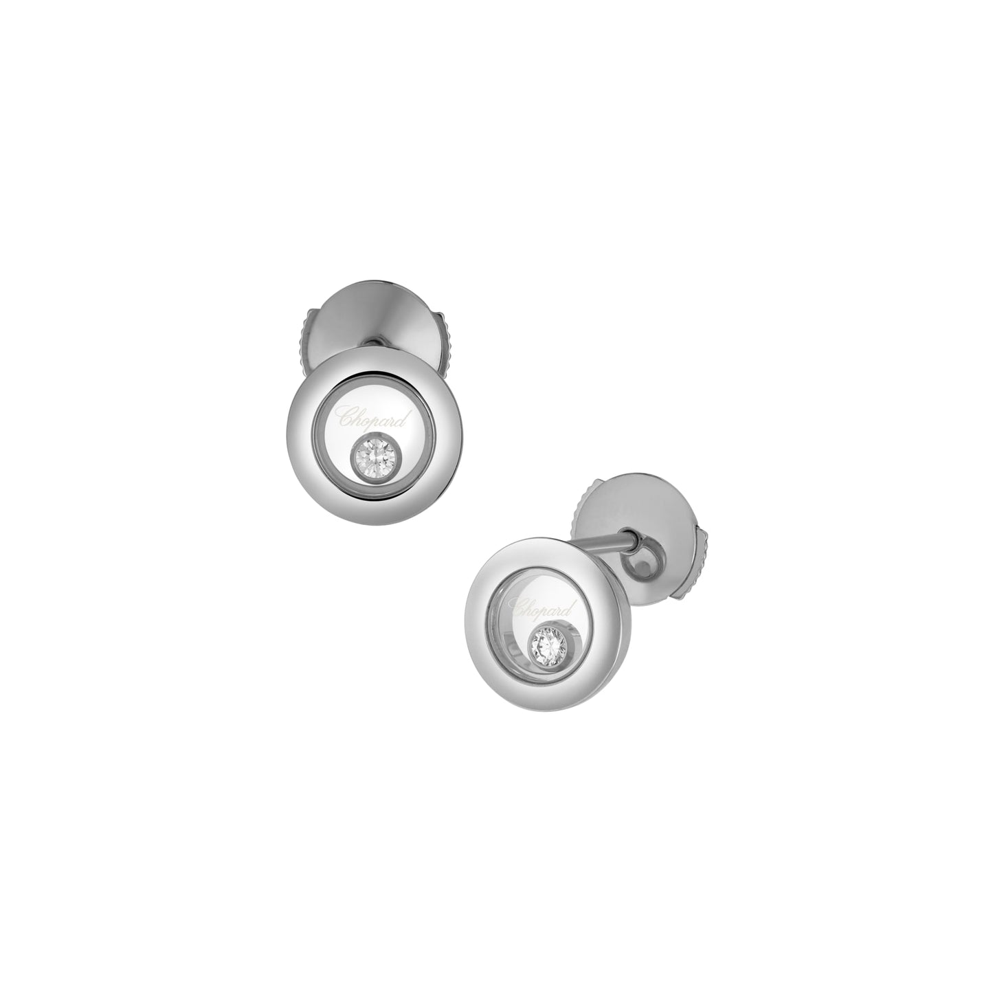 HAPPY DIAMONDS ICONS EARRINGS, ETHICAL WHITE GOLD, DIAMONDS 83A017-1001