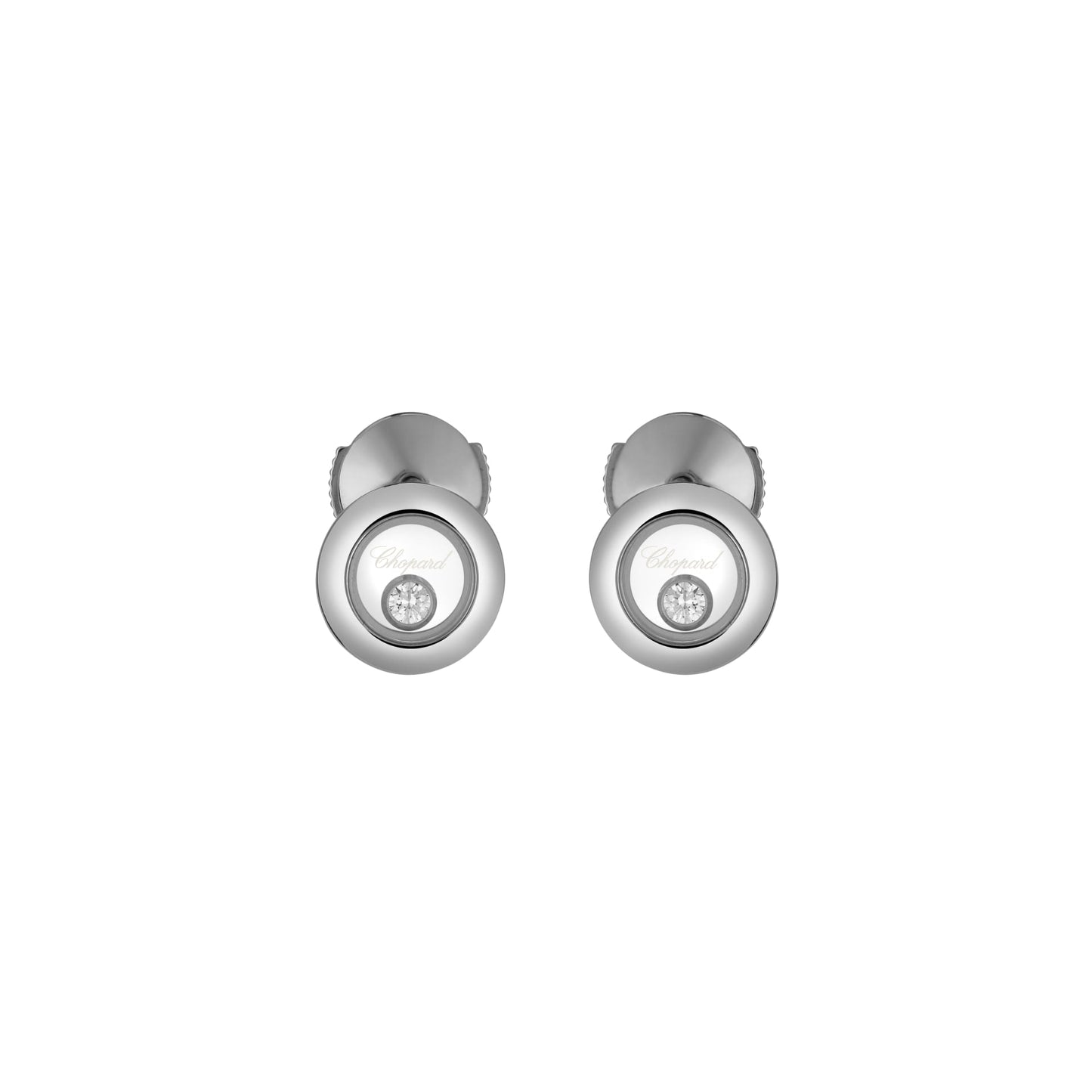 HAPPY DIAMONDS ICONS EARRINGS, ETHICAL WHITE GOLD, DIAMONDS 83A017-1001