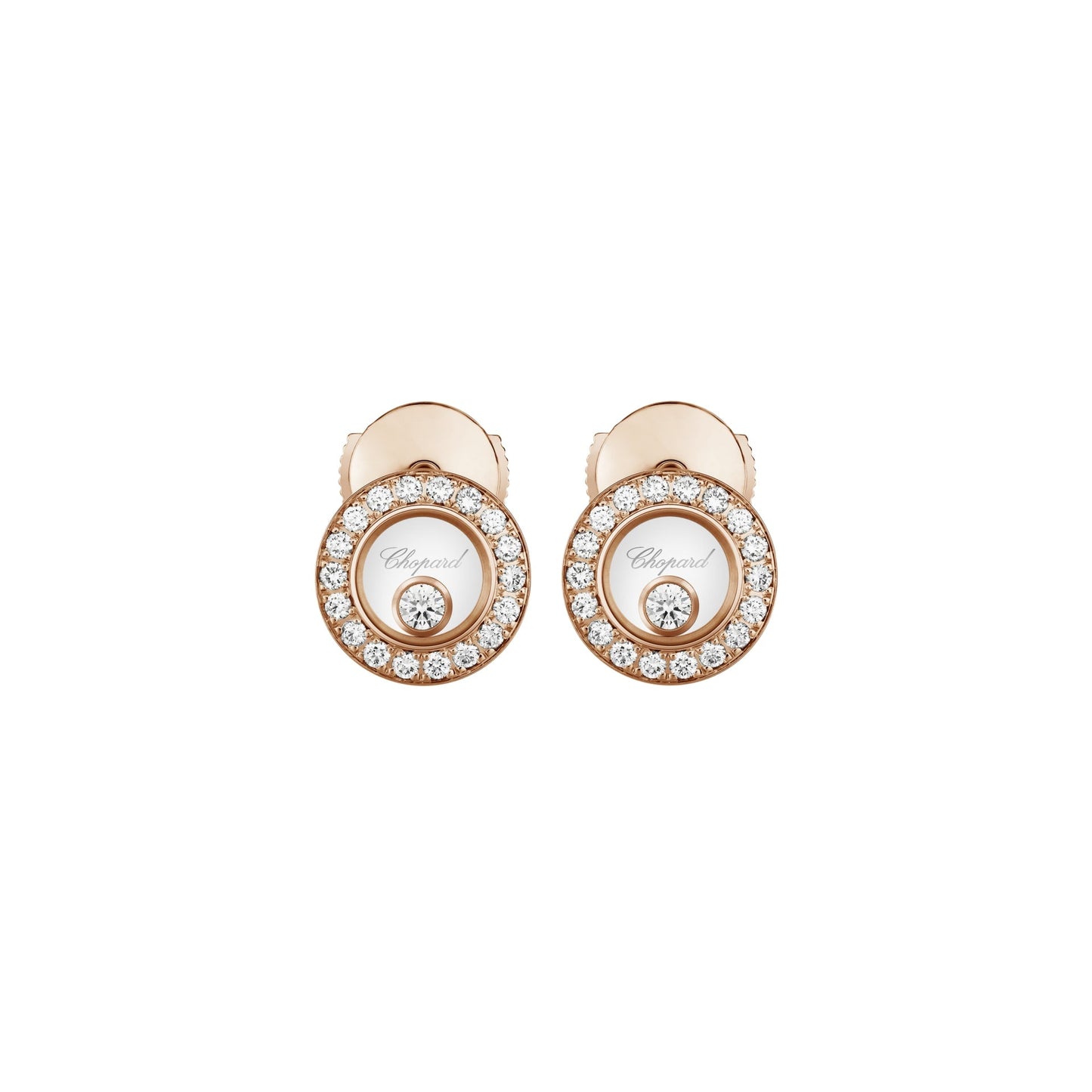 HAPPY DIAMONDS ICONS EARRINGS, ETHICAL ROSE GOLD, DIAMONDS 83A017-5201