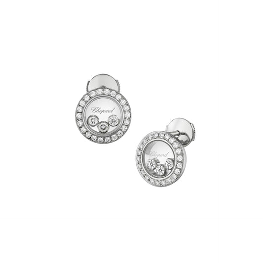 HAPPY DIAMONDS ICONS EARRINGS, ETHICAL WHITE GOLD, DIAMONDS 83A018-1201