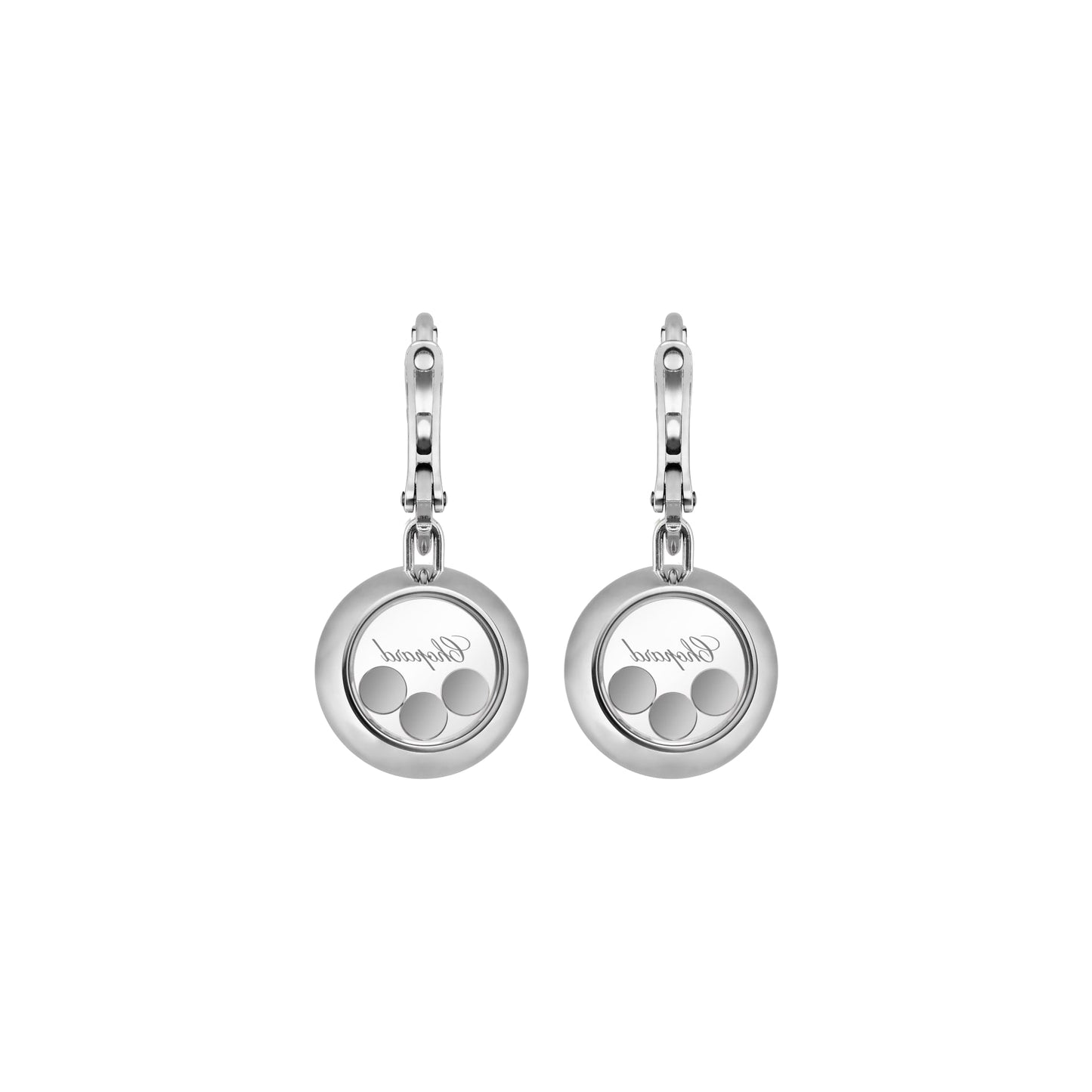 HAPPY DIAMONDS ICONS EARRINGS, ETHICAL WHITE GOLD, DIAMONDS 83A018-1301