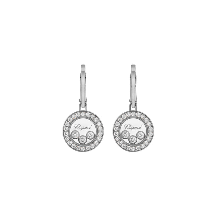 HAPPY DIAMONDS ICONS EARRINGS, ETHICAL WHITE GOLD, DIAMONDS 83A018-1401