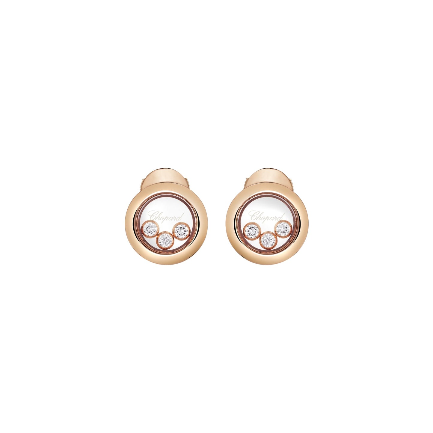 HAPPY DIAMONDS ICONS EARRINGS, ETHICAL ROSE GOLD, DIAMONDS 83A018-5001