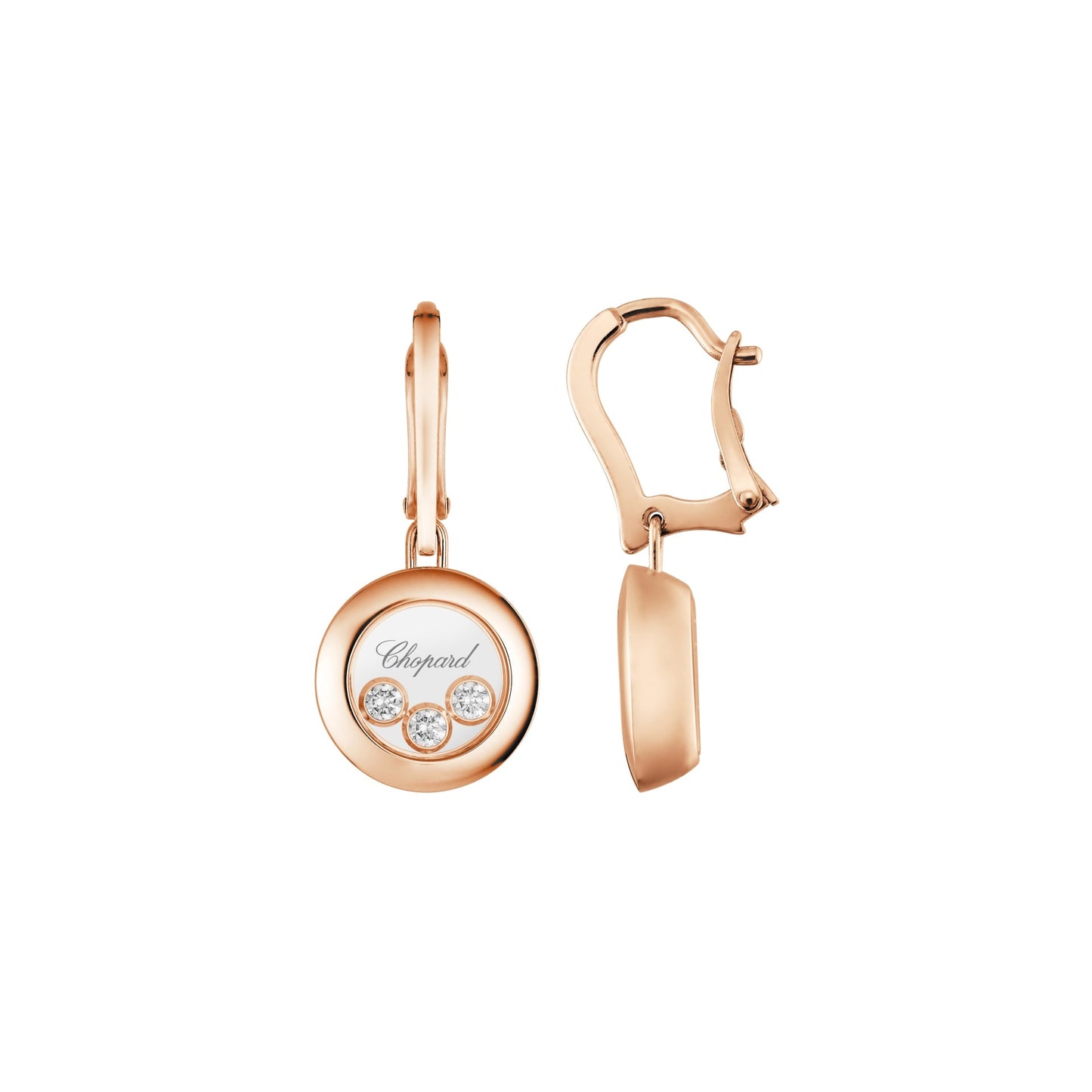 HAPPY DIAMONDS ICONS EARRINGS, ETHICAL ROSE GOLD, DIAMONDS 83A018-5301