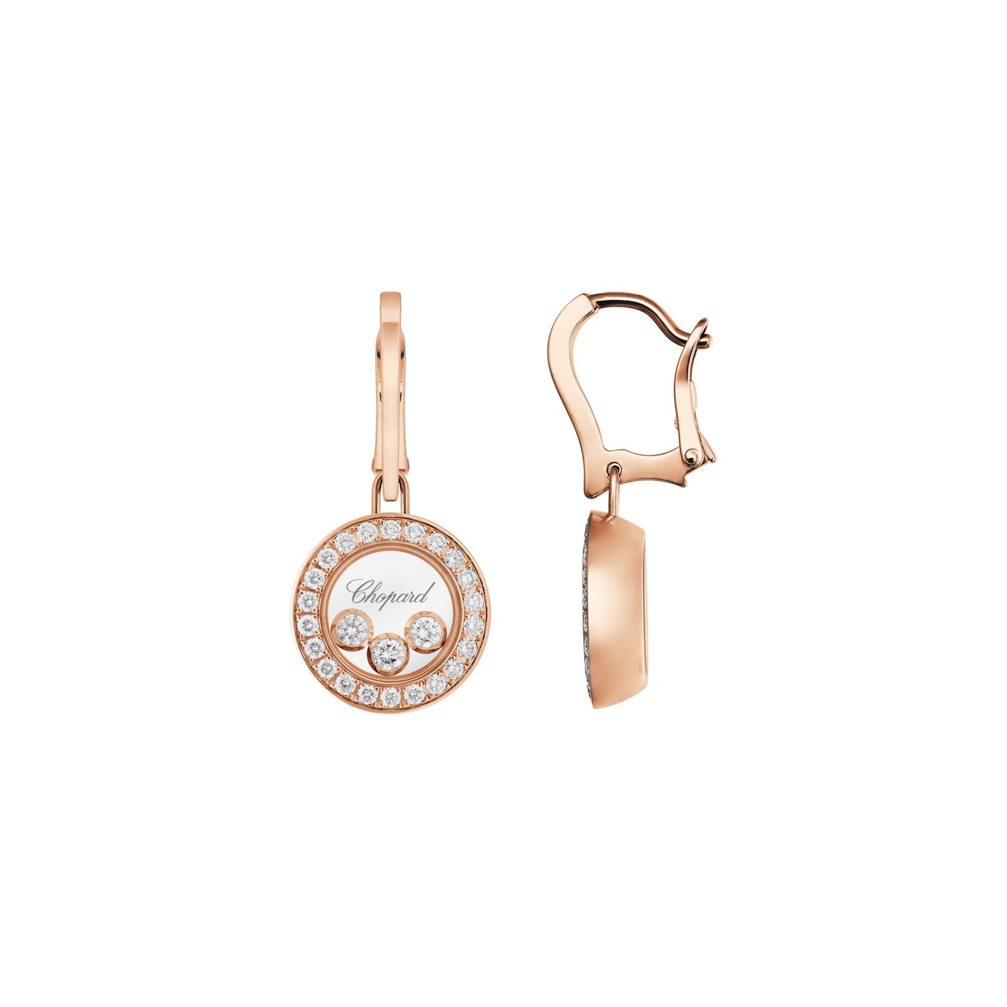 HAPPY DIAMONDS ICONS EARRINGS, ETHICAL ROSE GOLD, DIAMONDS 83A018-5401