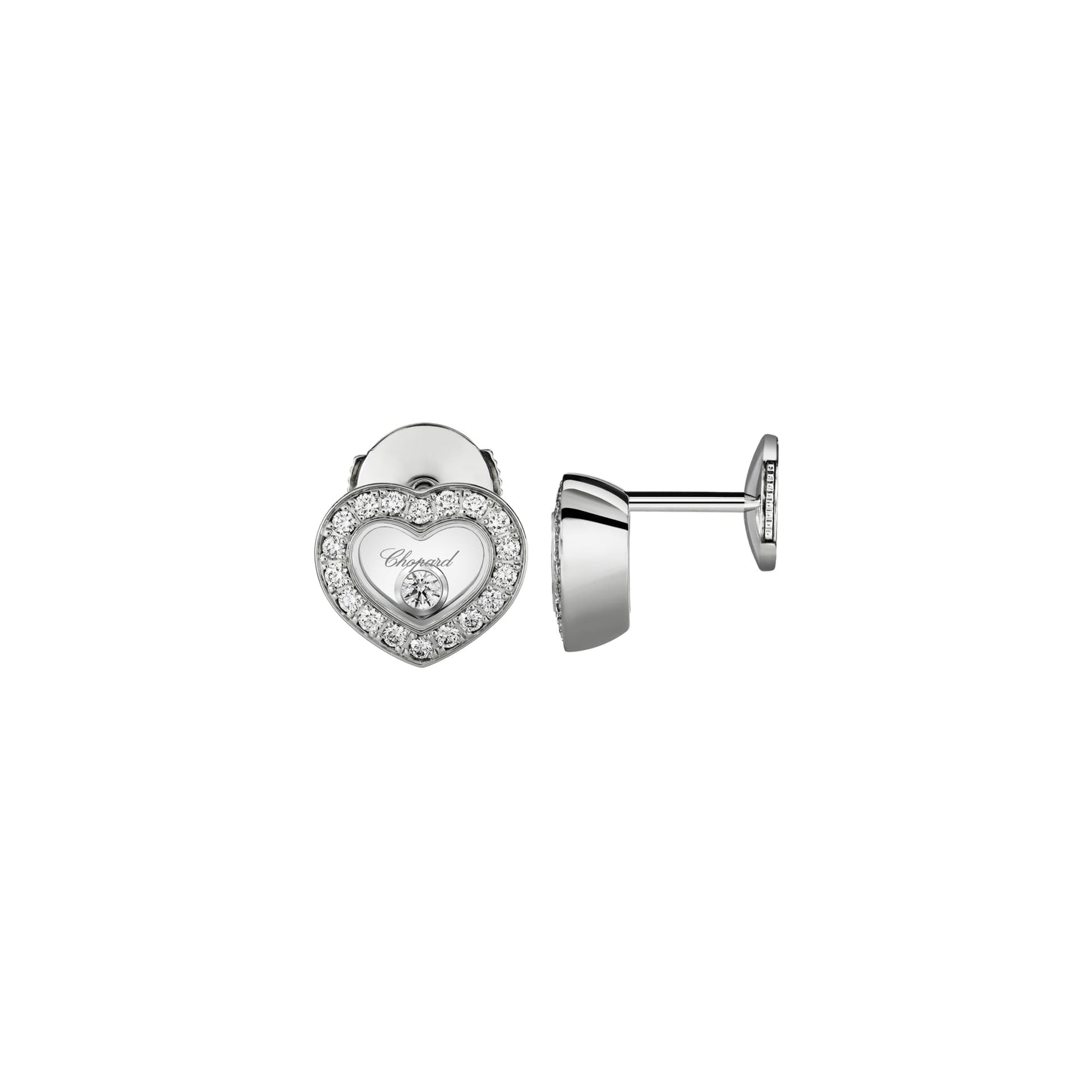 HAPPY DIAMONDS ICONS EARRINGS, ETHICAL WHITE GOLD, DIAMONDS 83A054-1201