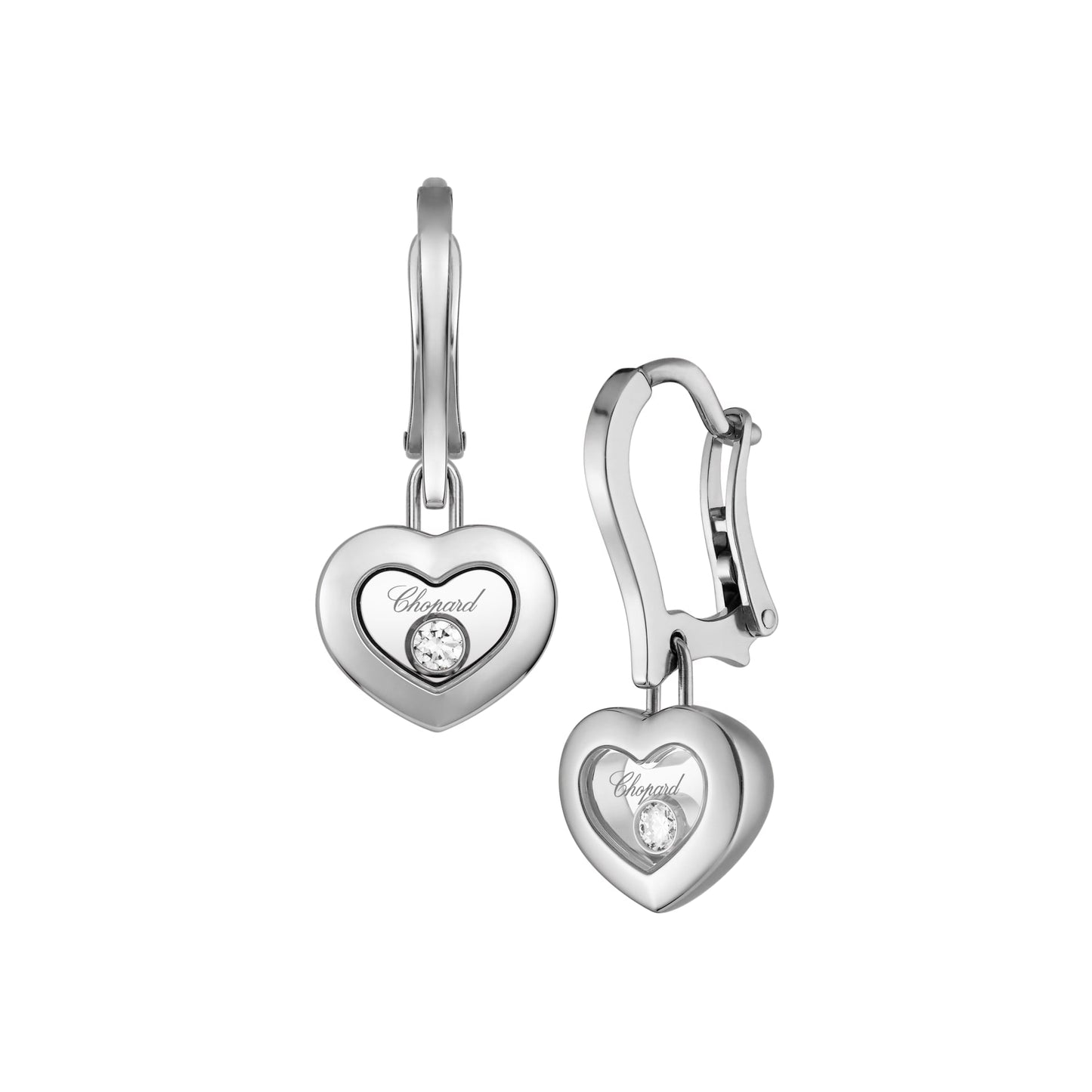 HAPPY DIAMONDS ICONS EARRINGS, ETHICAL WHITE GOLD, DIAMONDS 83A054-1301