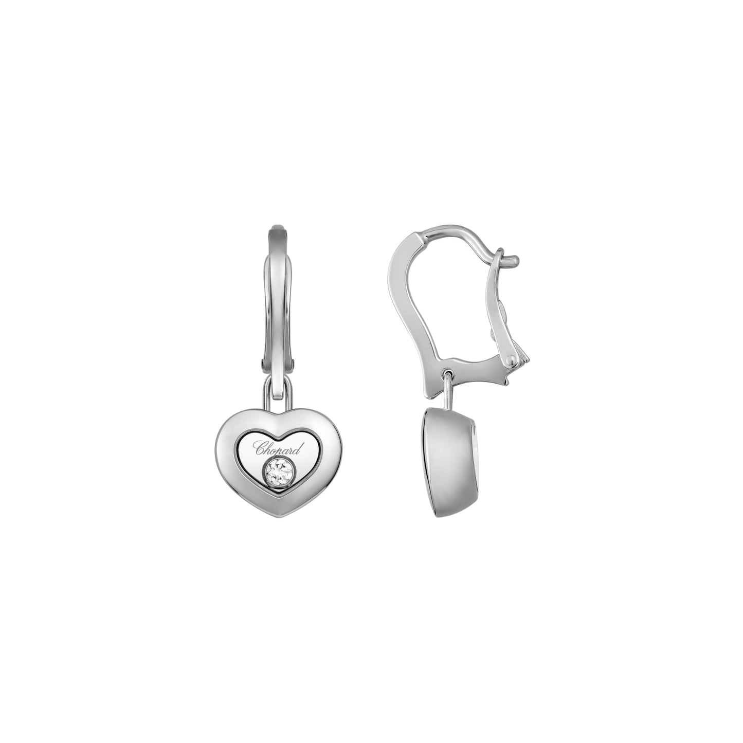 HAPPY DIAMONDS ICONS EARRINGS, ETHICAL WHITE GOLD, DIAMONDS 83A054-1301