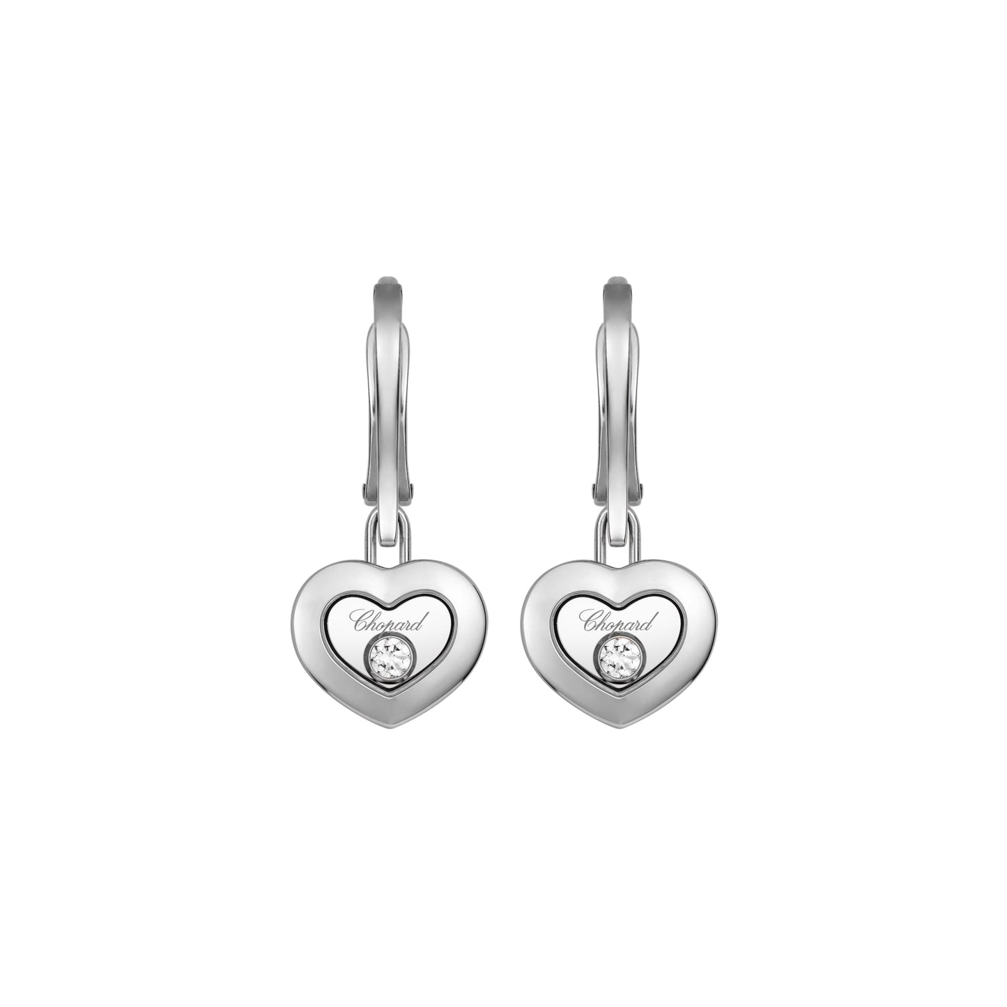 HAPPY DIAMONDS ICONS EARRINGS, ETHICAL WHITE GOLD, DIAMONDS 83A054-1301