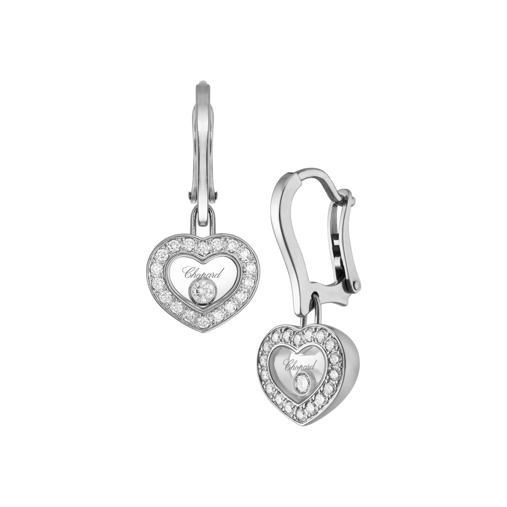 HAPPY DIAMONDS ICONS EARRINGS, ETHICAL WHITE GOLD, DIAMONDS 83A054-1401