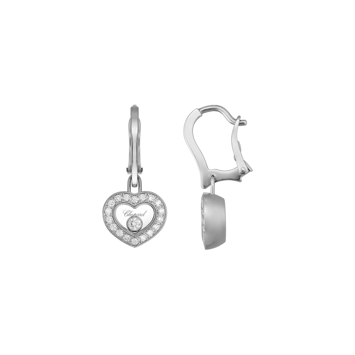 HAPPY DIAMONDS ICONS EARRINGS, ETHICAL WHITE GOLD, DIAMONDS 83A054-1401