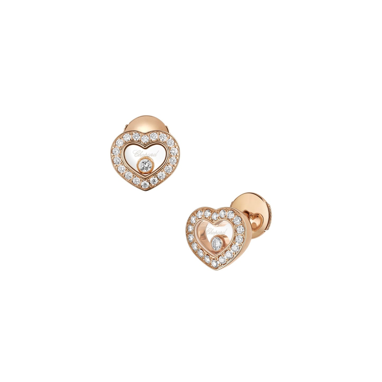 HAPPY DIAMONDS ICONS EARRINGS, ETHICAL ROSE GOLD, DIAMONDS 83A054-5201