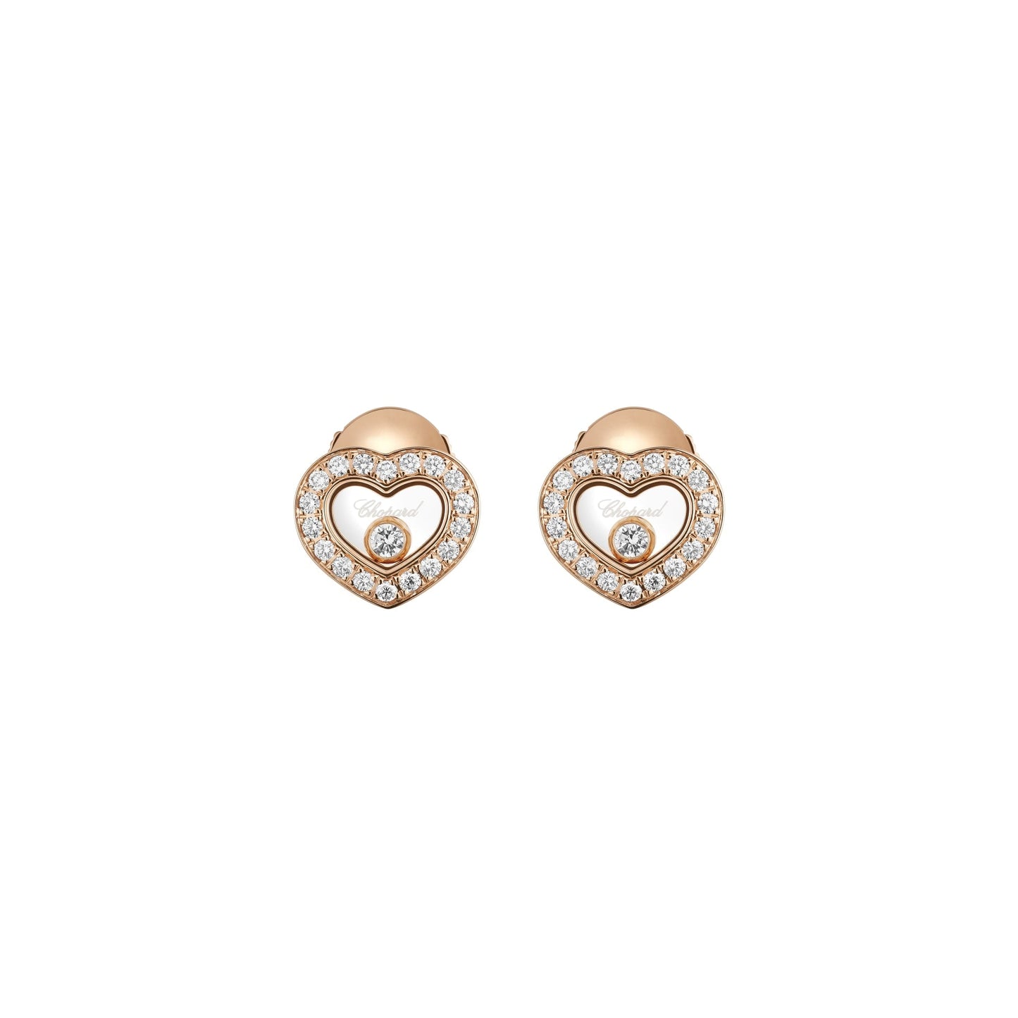 HAPPY DIAMONDS ICONS EARRINGS, ETHICAL ROSE GOLD, DIAMONDS 83A054-5201